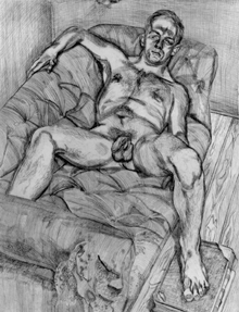 Man Posing by Lucian Freud