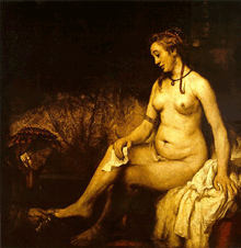 Hendrickje Stoffels as Bathsheba at Her Bath by Rembrandt